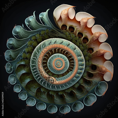 fibonacci sequence applied to create spiral