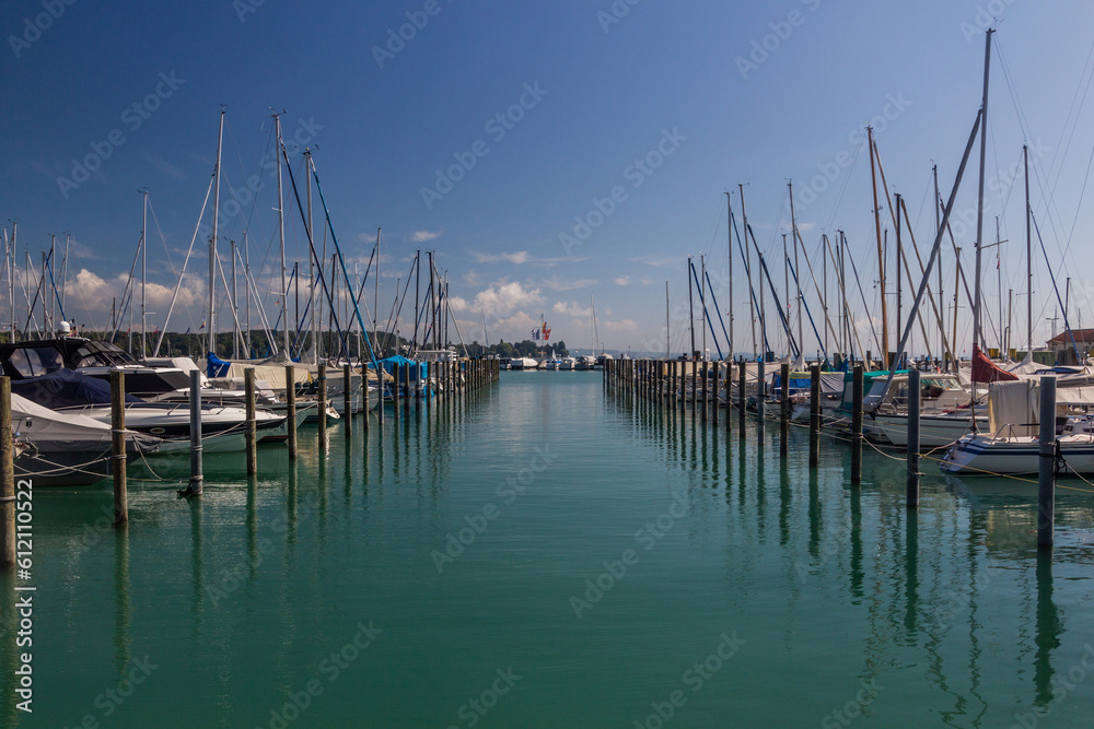 Boats in a port of Konstanz (Constance), Germany