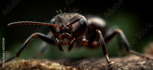 Ant. Ant Close Up. Ant Macro. Insect. Made With Generative AI. © John Martin