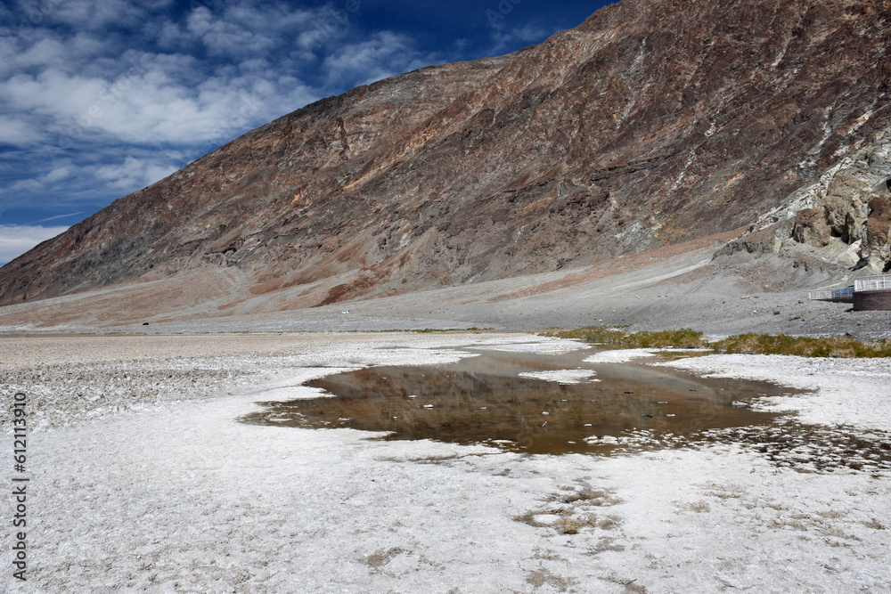Saltsee and Badwater basin in Death Valley, California, USA.Badwater Basin is the lowest point in the US. Saltsee and Badwater basin in Death Valley, California, USA.Badwater Basin is the lowest point in the US.