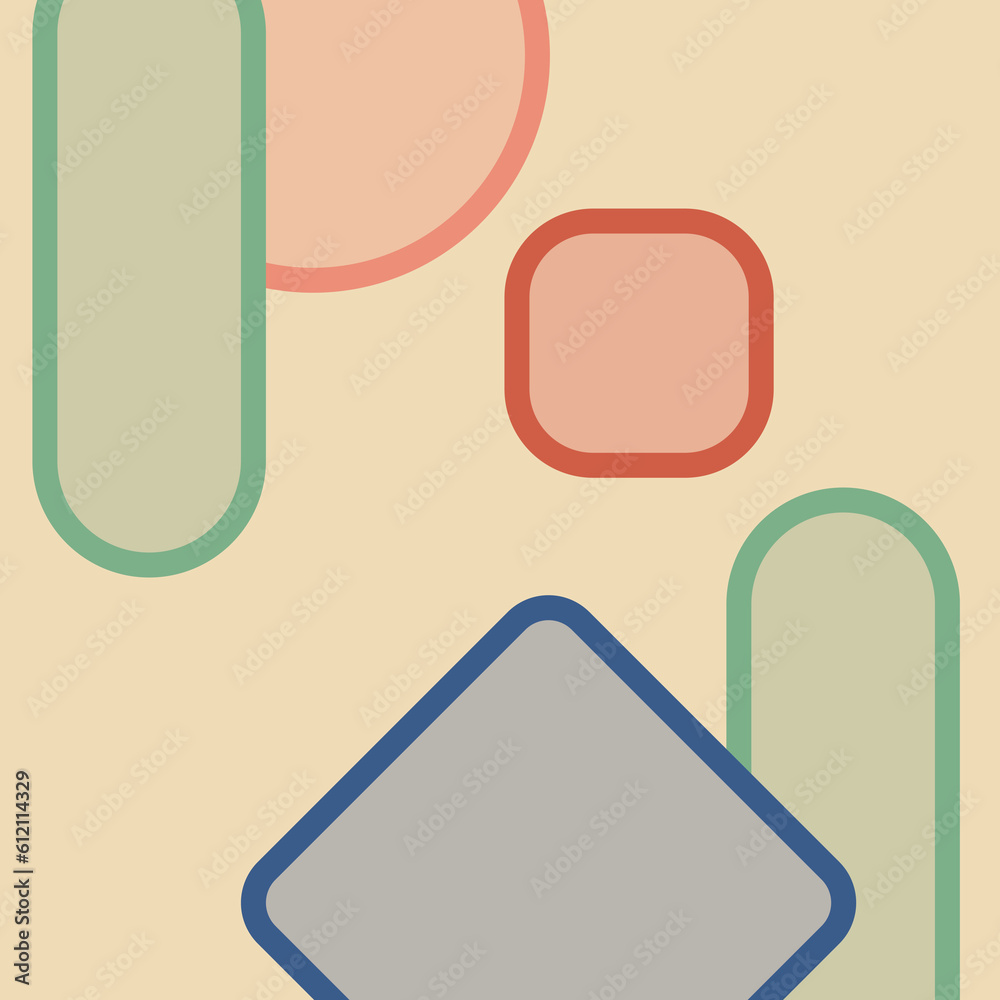 delicate palette for the background of geometric shapes