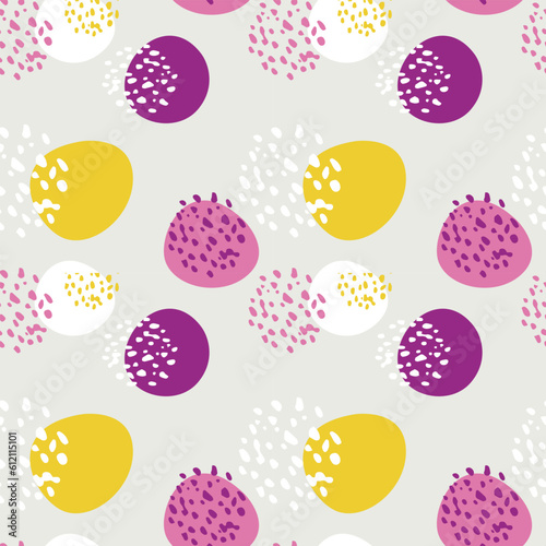 seamless vector pattern with doodle circules. abstract illustration