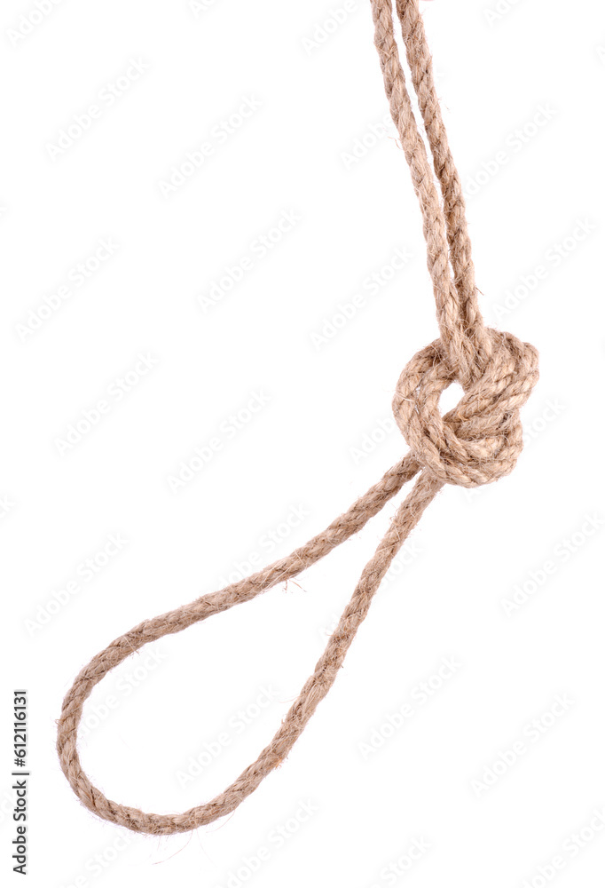Rope with Knot on White background