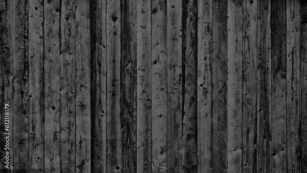 Wooden dark black texture background from old wooden logs wall, abstract wooden texture background as template, page or web banner