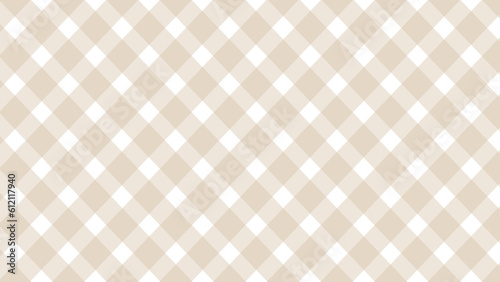 Diagonal beige plaid on the white background