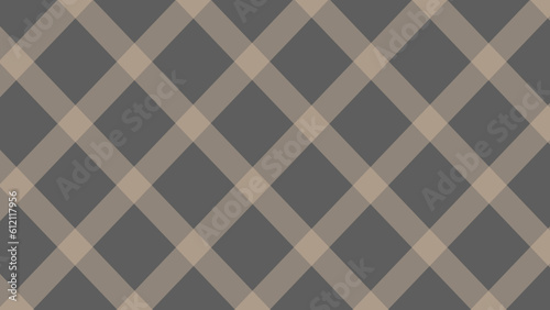 Diagonal beige plaid on the grey background