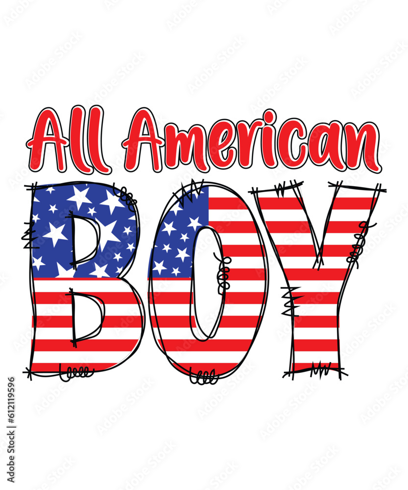 All American Boy T-shirt Design Stock Vector | Adobe Stock