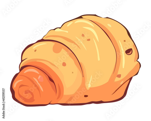 Fresh croissant bread food