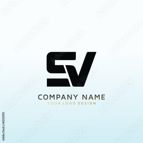 letter sv lecture logo design