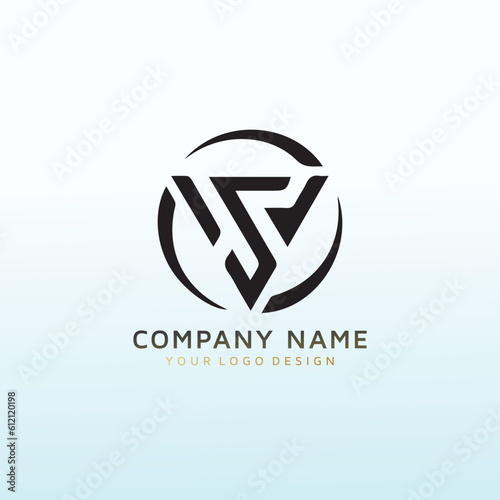letter sv lecture logo design