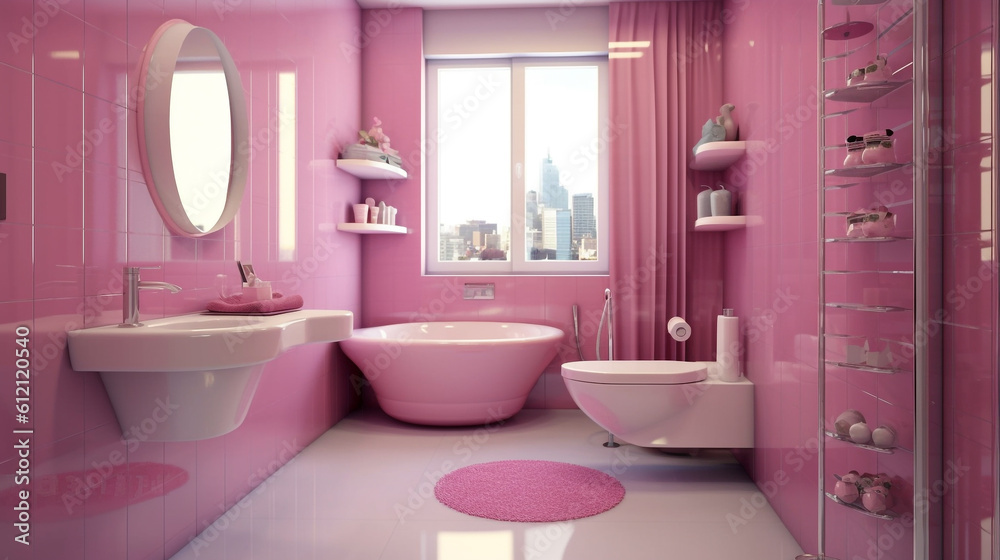 Pink Bathroom No Window
