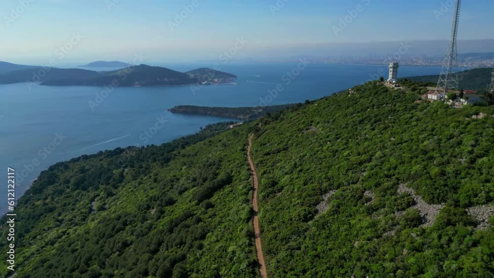 prince island istanbul Türkiye marmaris - stock Aerial flying drone video prince island istanbul Türkiye marmaris - stock Aerial flying drone video