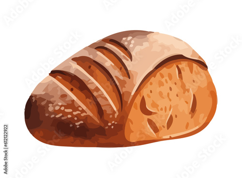 Freshly baked bread, a gourmet meal icon