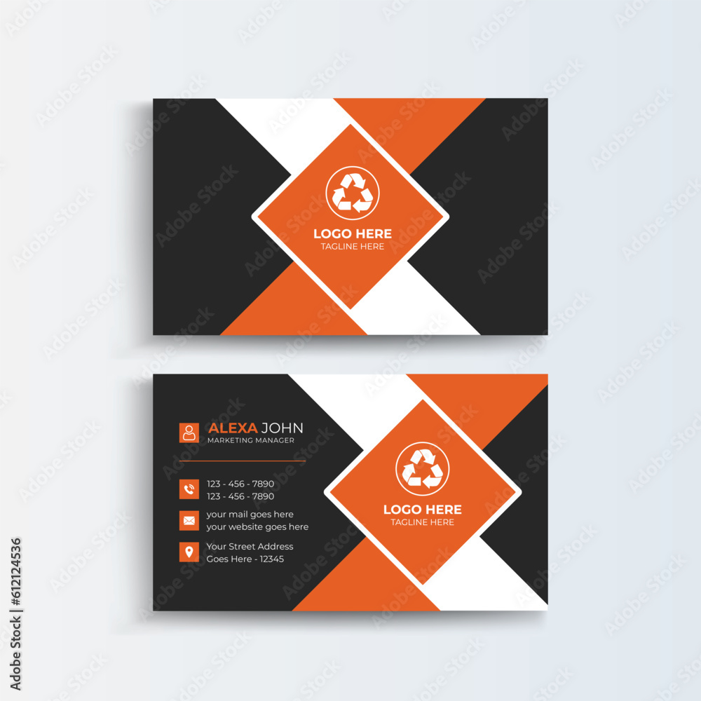Modern Junk Removal Business Card - Creative and Clean Business Card Template. Creative corporate business card Template modern and Clean design.