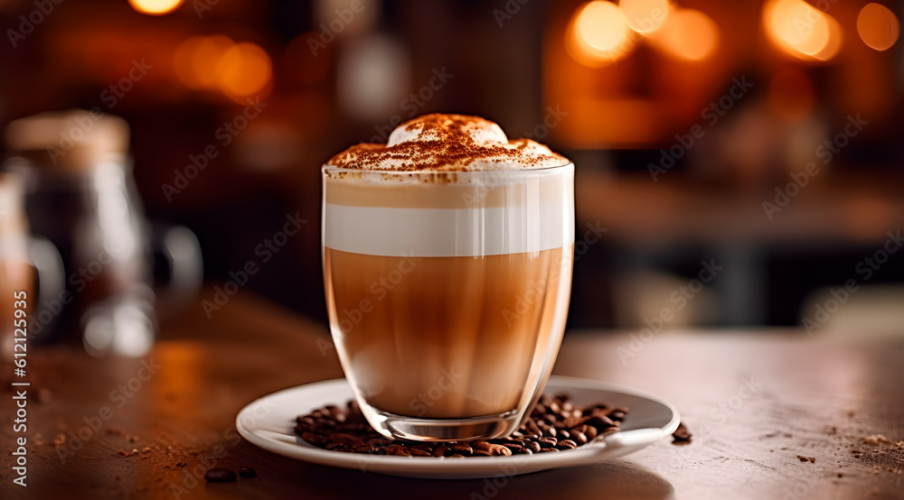 Cup of Coffee with Milk Generative by AI Cup of Coffee with Milk Generative by AI