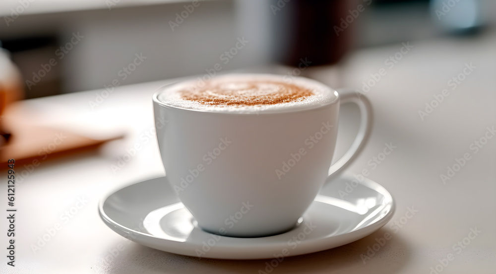 Cup of Coffee with Milk Generative by AI Cup of Coffee with Milk Generative by AI