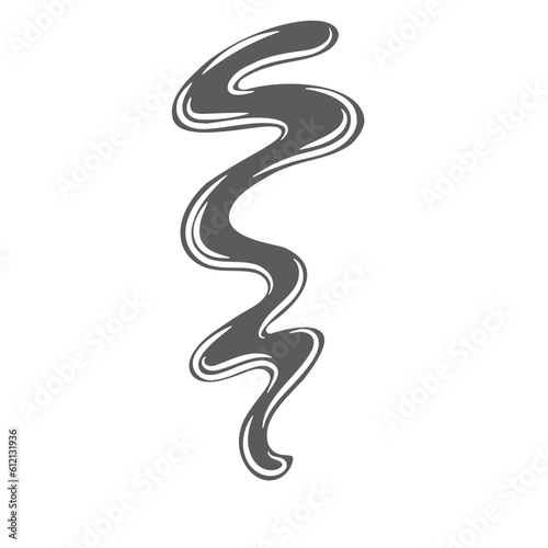 Sauce splash glyph icon vector illustration. Stamp of spilled strip drip for seasoning fast food, stain of paste and spicy gravy, smear of ketchup or BBQ sauce, mustard or mayonnaise for eating