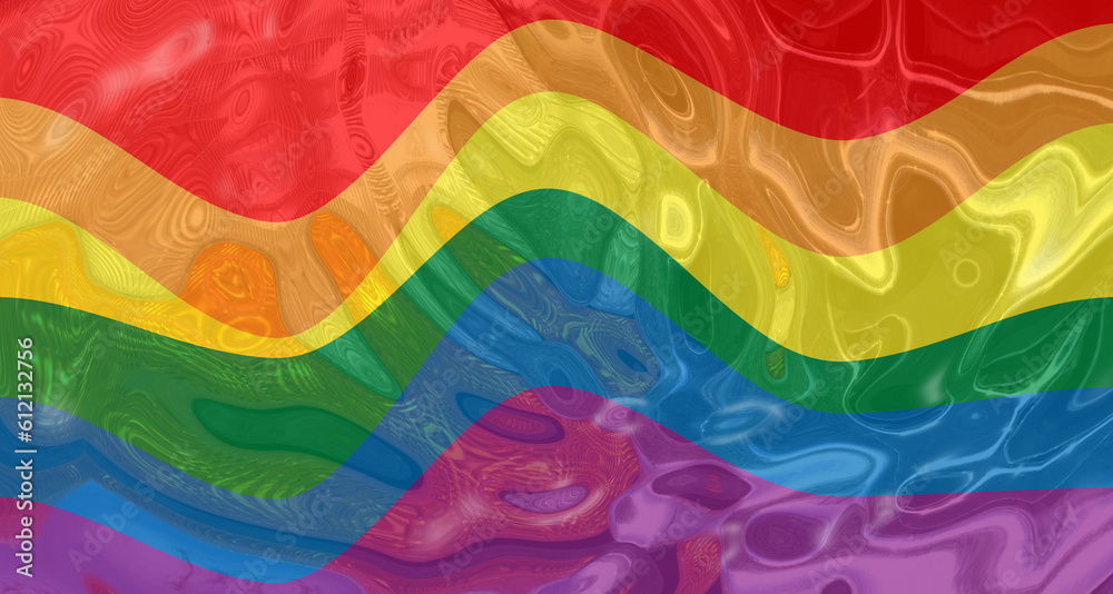LGBTQIA+ FLAG REFLECTION ON WATER LGBTQIA+ FLAG REFLECTION ON WATER