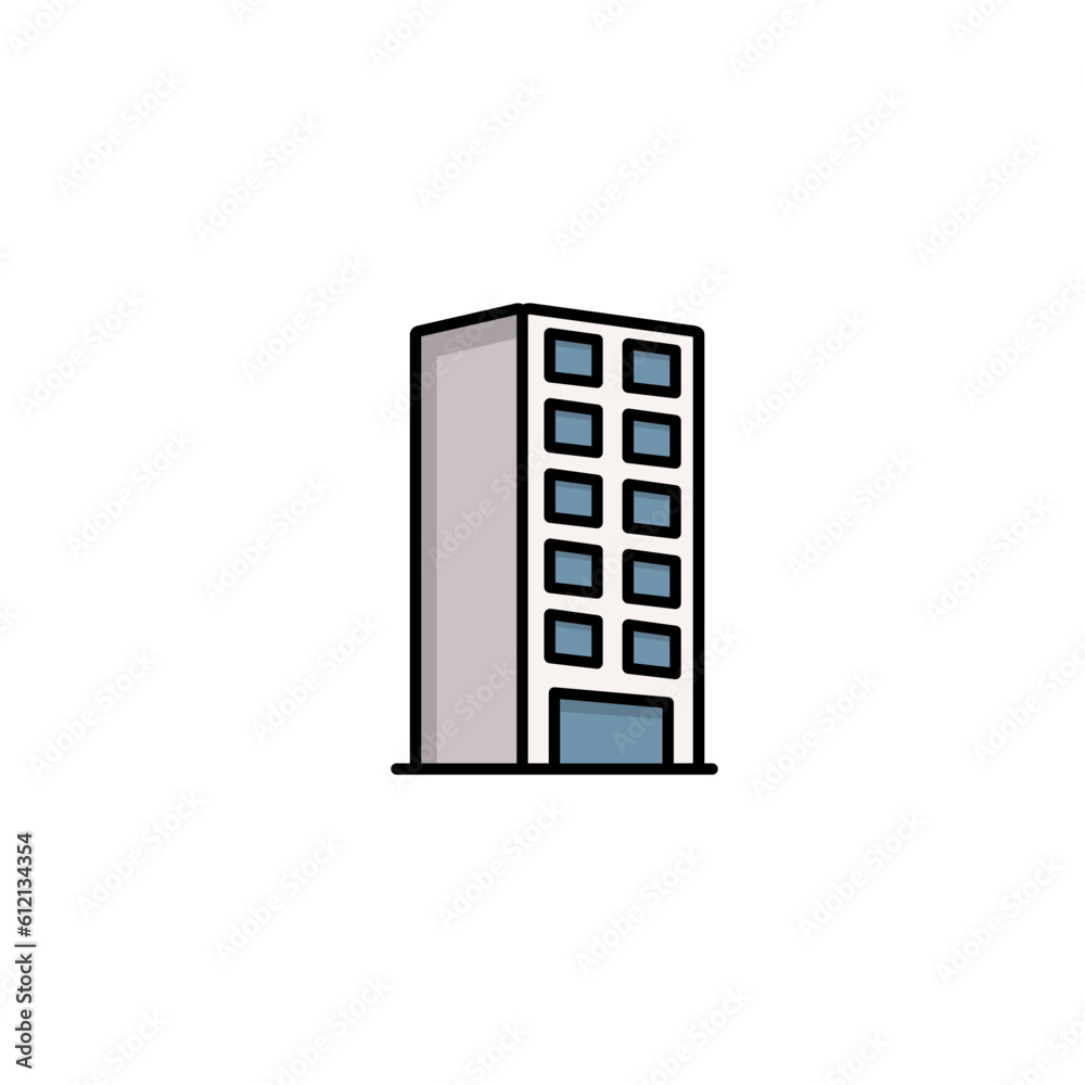 Buildings icon city, downtown flat icon for app web logo banner poster icon - SVG File Buildings icon city, downtown flat icon for app web logo banner poster icon - SVG File