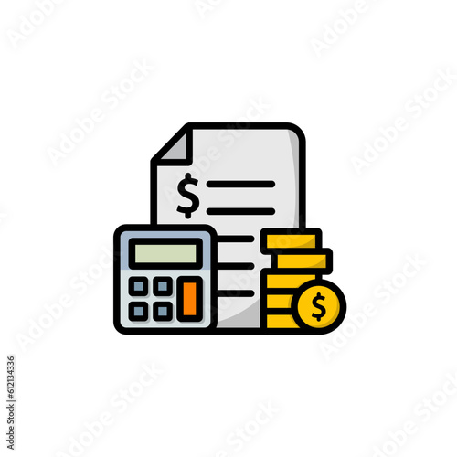 Money, budget icon money planning flat icon for app web logo banner poster icon - SVG File