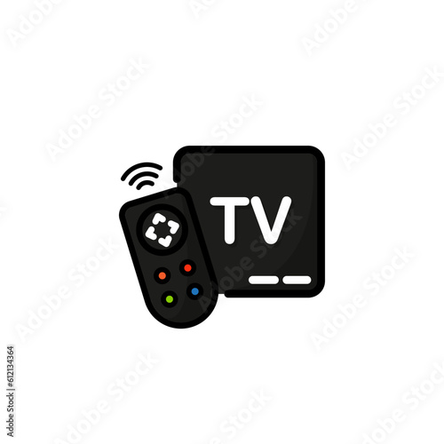 tv box icon television, antenna, monitor, for app web logo banner poster icon - SVG File
