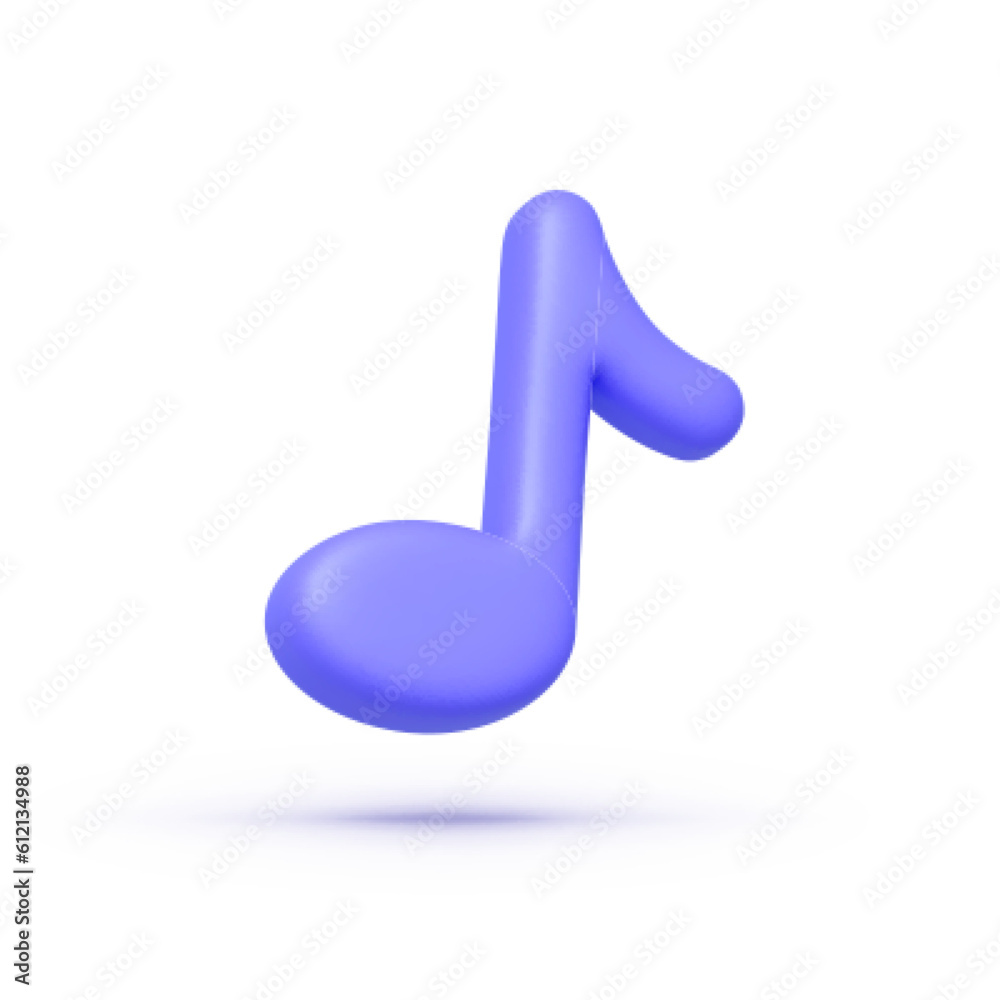 Music 3d icon for web background design. Design element. Isolated vector illustration Music 3d icon for web background design. Design element. Isolated vector illustration