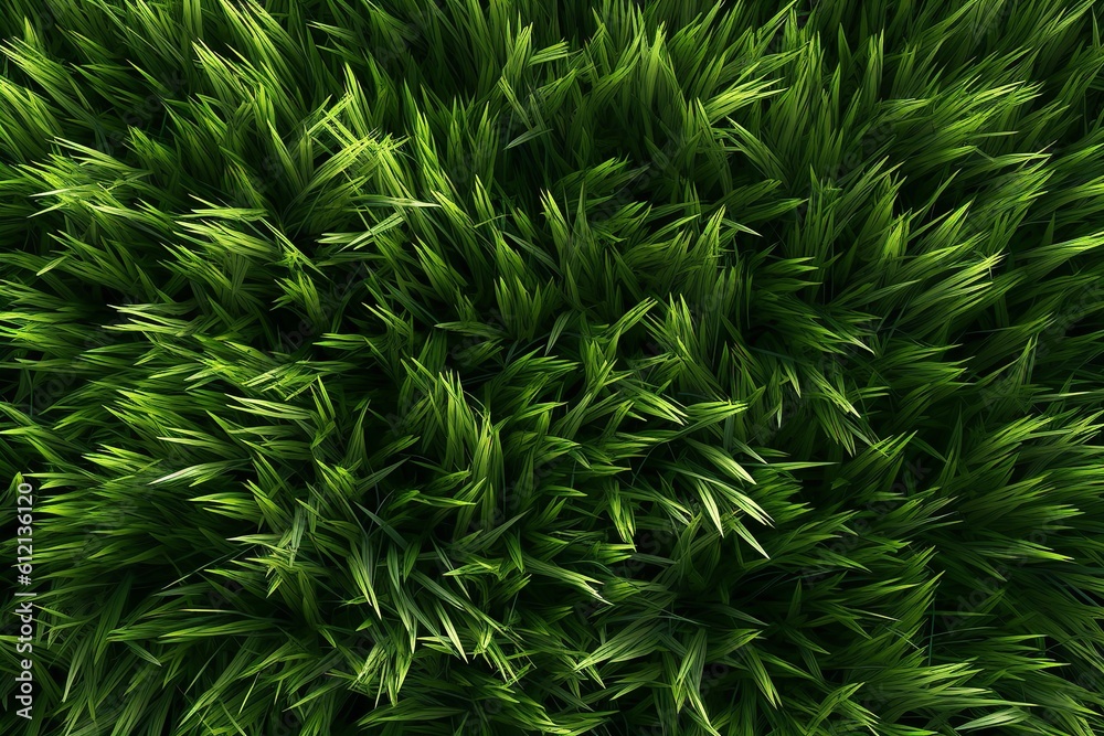 top view of green grass texture background 