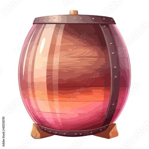 Wine barrel container holds liquid celebration drink