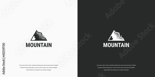 Logo mount peak, mountain logo vector