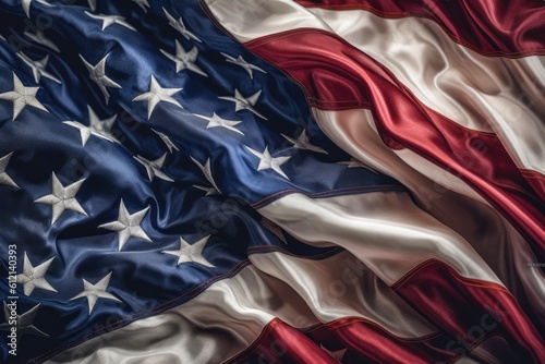 USA flag background. Generative AI