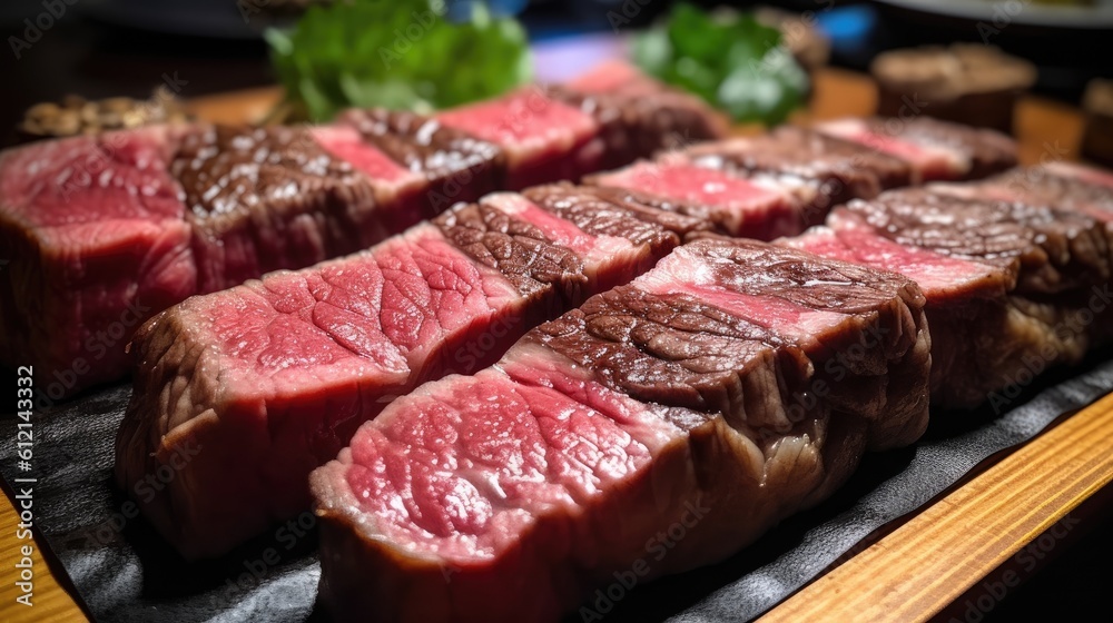 Delicious Japanese Kobe beef