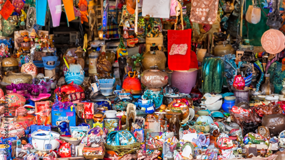Local market with souvenirs - generative ai