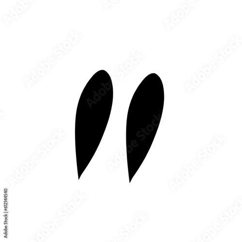 Punctuation flat mark set. Quote icons for conversation, quote, comments. A symbol for highlighting direct speech, quotes, references and names. Silhouette and outline of double comma.  © P4ramours