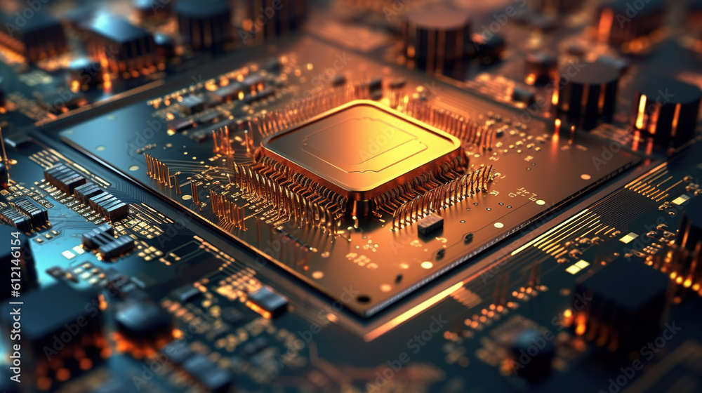 Computer chip. Semiconductor. Circuit board technology Computer chip. Semiconductor. Circuit board technology