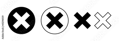 Close icon vector for web and mobile app. Delete sign and symbol. cross sign
