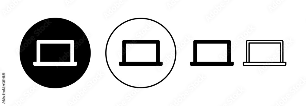 Laptop icon vector for web and mobile app. computer sign and symbol Laptop icon vector for web and mobile app. computer sign and symbol