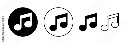 Music icon vector for web and mobile app. note music sign and symbol
