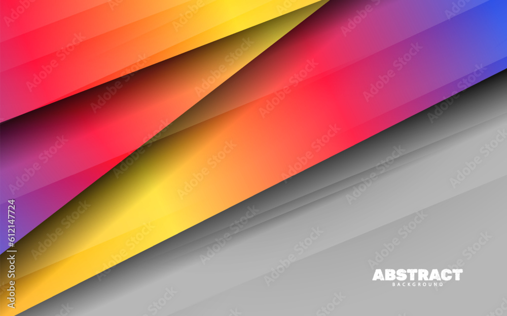 Fototapeta premium Abstract overlap layer papercut gradient background vector