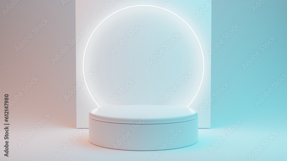 Empty podium or pedestal for product presentation. 3d rendering. Empty podium or pedestal for product presentation. 3d rendering.