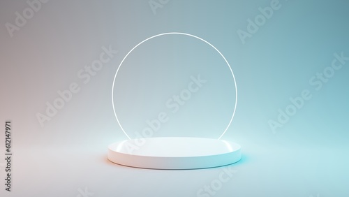 Empty platform for product presentation. 3d rendering.