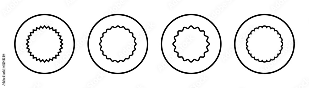 Badge icon set illustration. Awards icon vector. Achieve sign and symbols