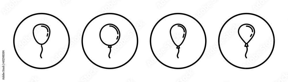 Balloon icon set illustration. Party balloon sign and symbol Balloon icon set illustration. Party balloon sign and symbol