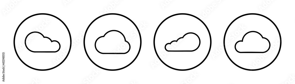 Cloud icon set illustration. cloud sign and symbol