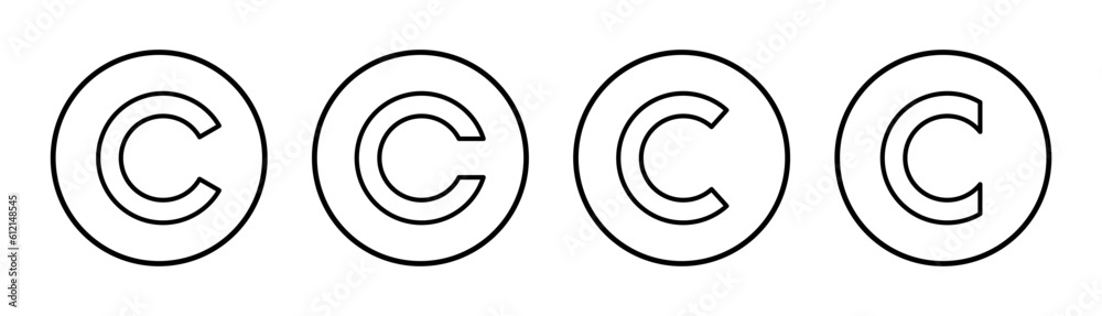 Copyright icon set illustration. copyright sign and symbol Copyright icon set illustration. copyright sign and symbol
