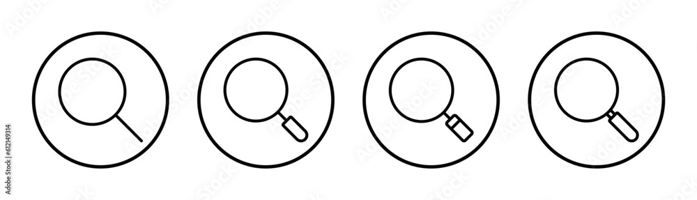 Search icon set illustration. search magnifying glass sign and symbol