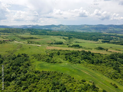 Aerial view of Vitosha Mountain near Village of Rudartsi, Bulgaria