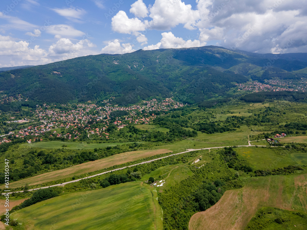 Aerial view of Vitosha Mountain near Village of Rudartsi, Bulgaria Aerial view of Vitosha Mountain near Village of Rudartsi, Bulgaria