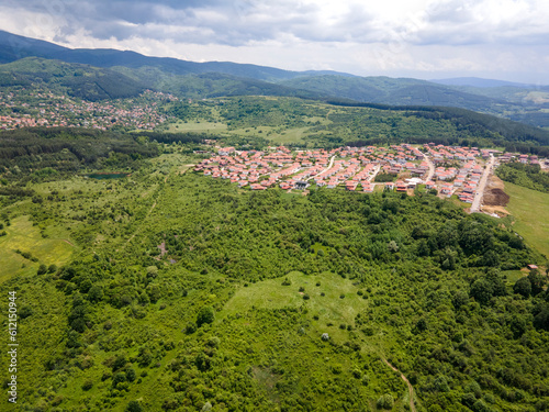 Aerial view of Vitosha Mountain near Village of Rudartsi, Bulgaria photo