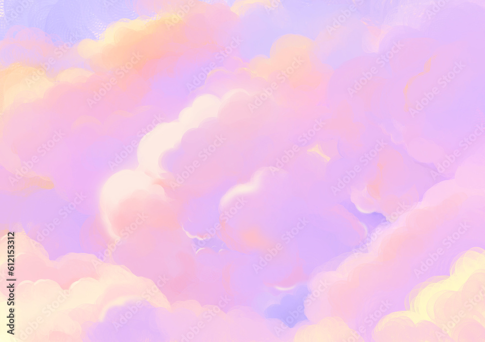 やさしい夕焼け雲のイラスト