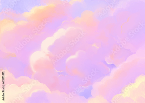 やさしい夕焼け雲のイラスト